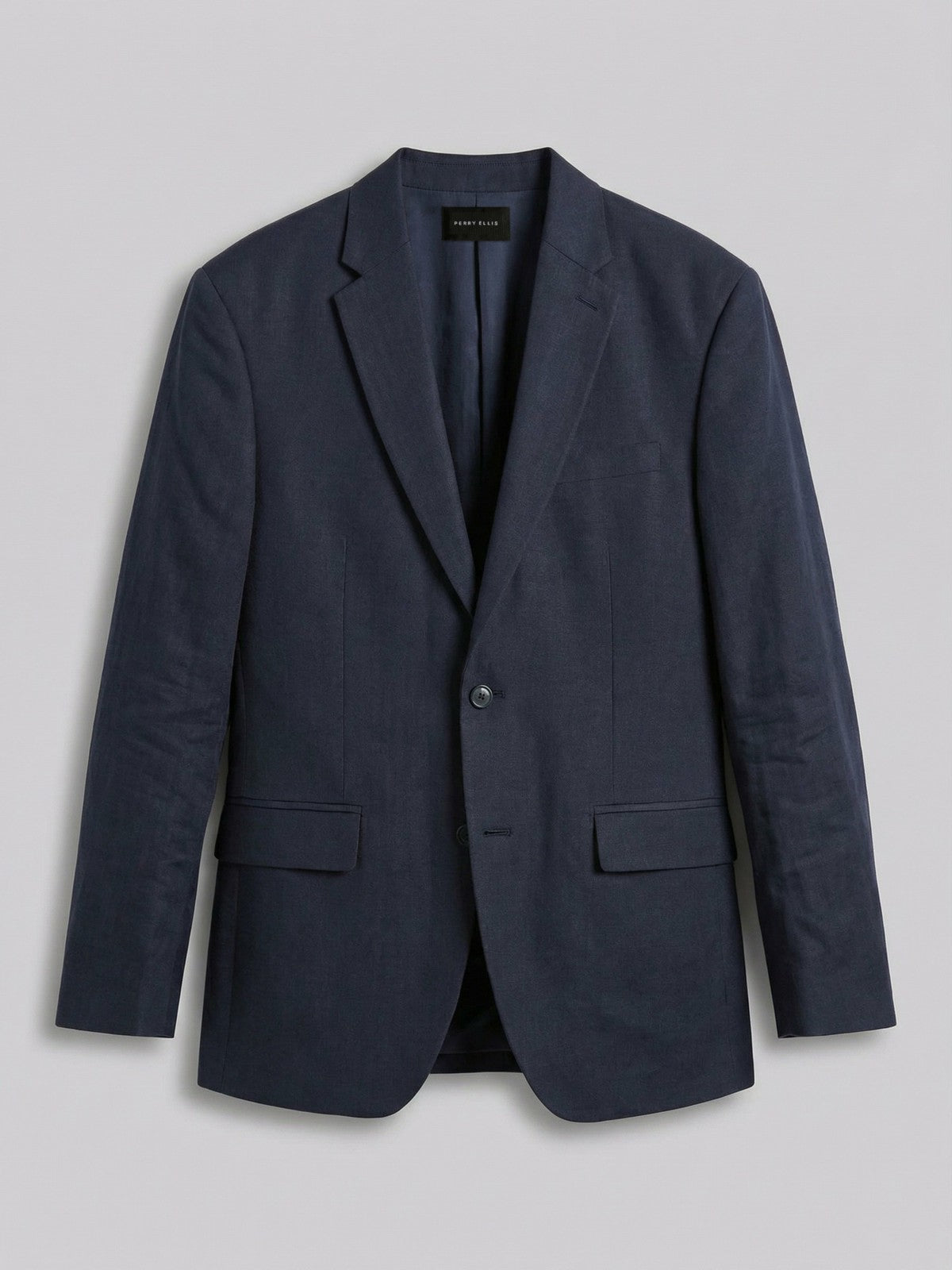 Perry Ellis Linen Blend Herringbone Suit Jacket