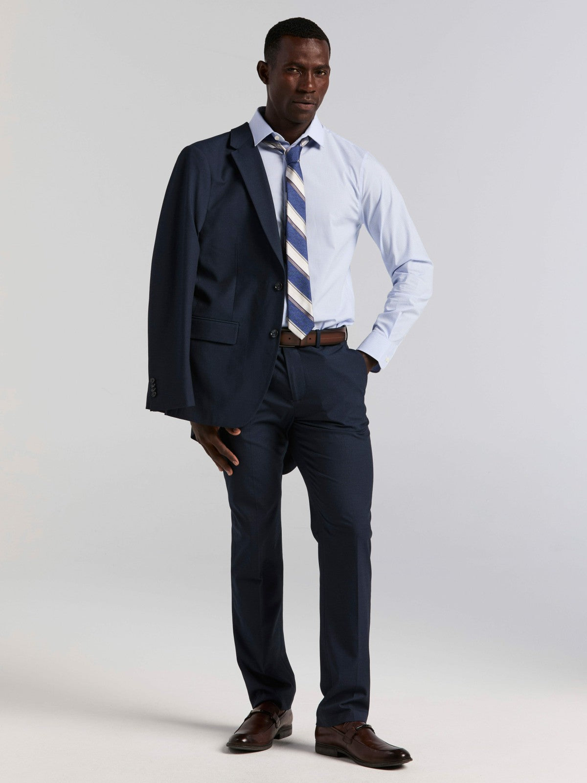 Perry Ellis Mini Check Slim Fit Cotton Shirt