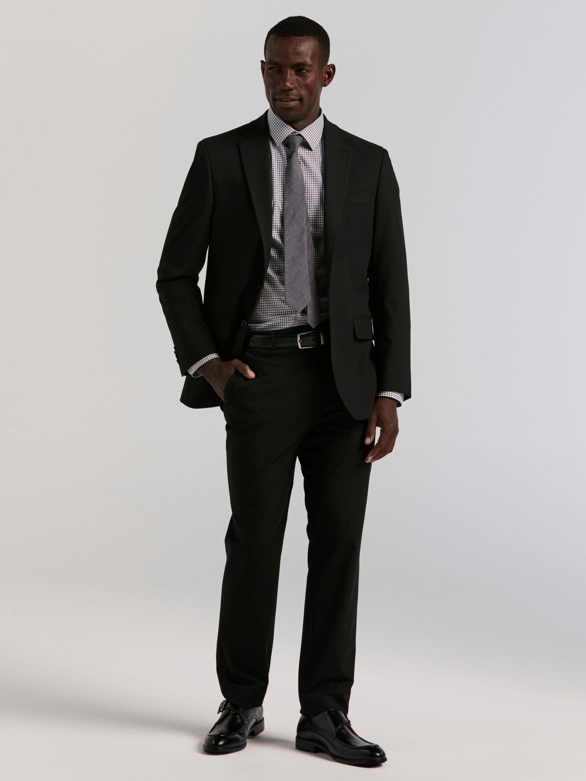 Perry Ellis Slim Fit Gingham Cotton Dress Shirt