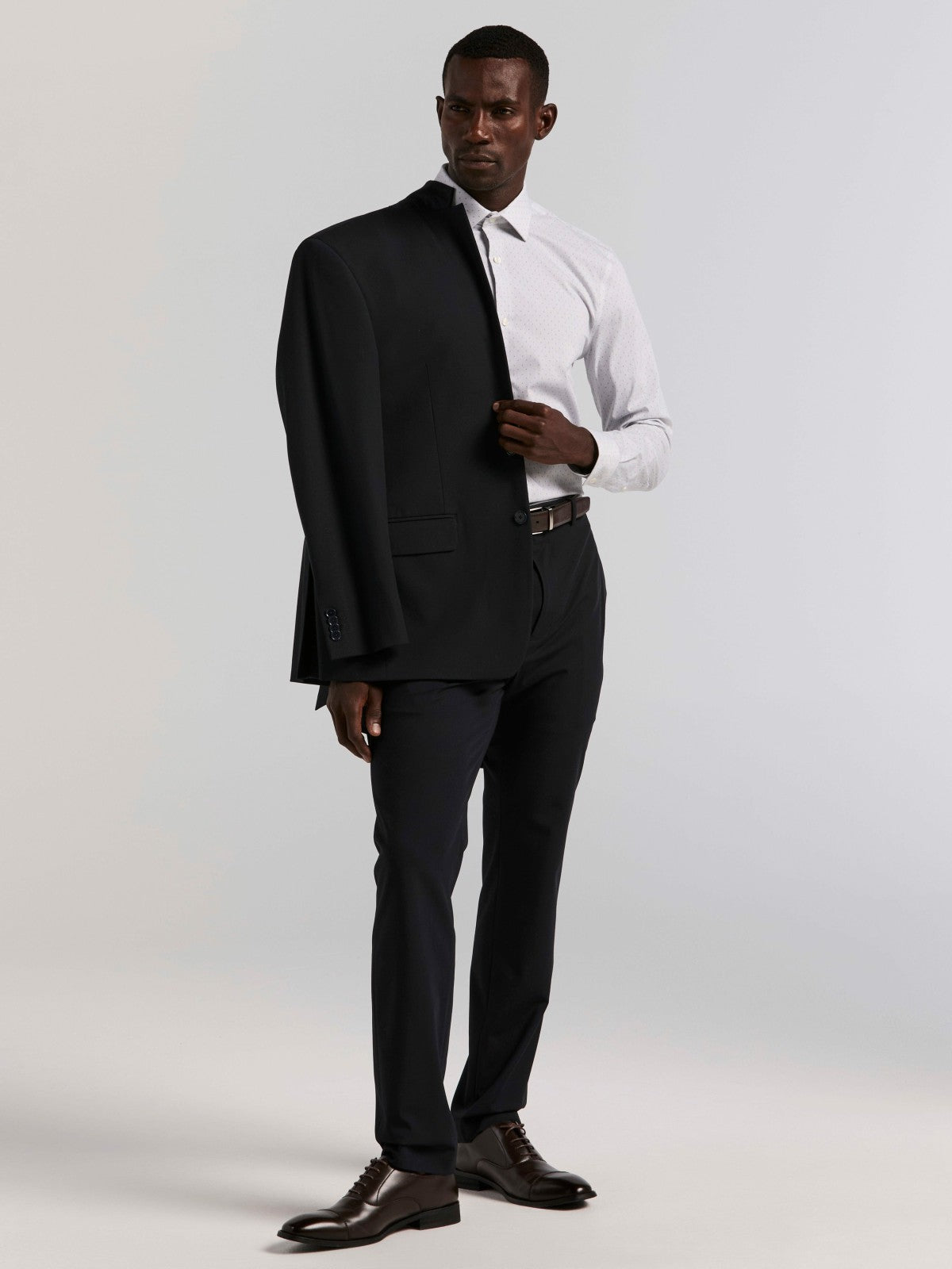 Perry Ellis Slim Fit Dot Stripe Dress Shirt