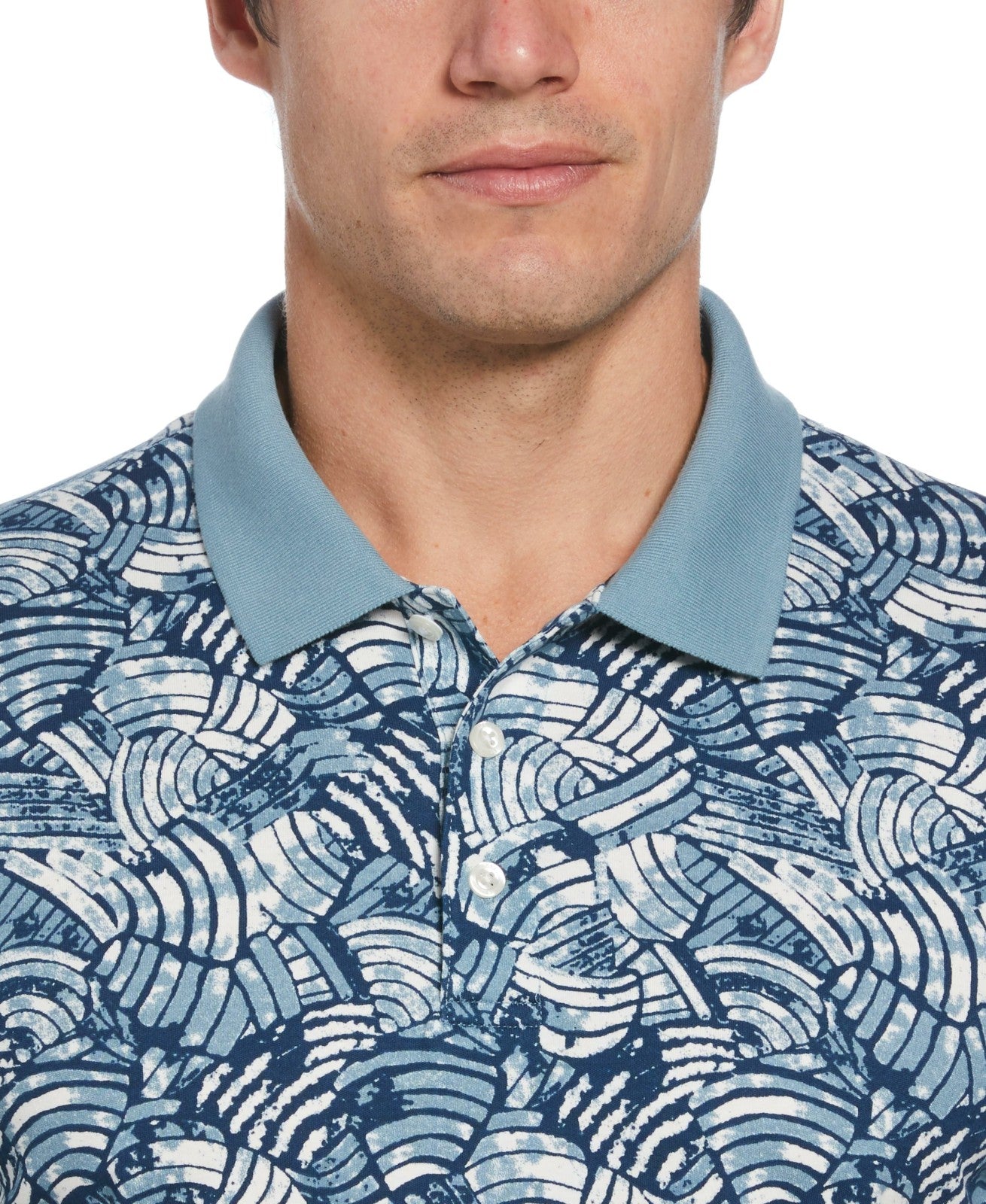 Perry Ellis Men's Short Sleeve Allover Print Polo