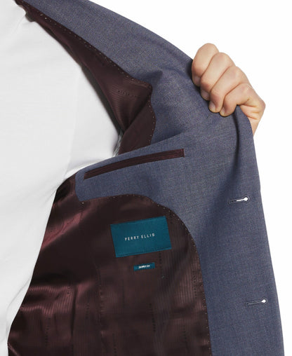 Perry Ellis Skinny Fit Notch Lapel Iridescent Suit Jacket