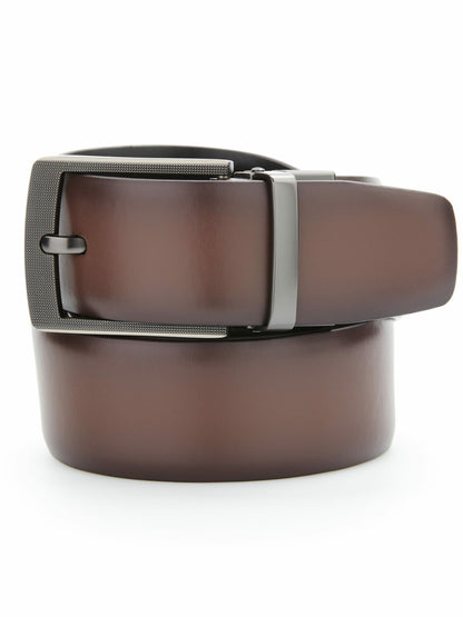 Perry Ellis Cabernet Leather Reversible Belt