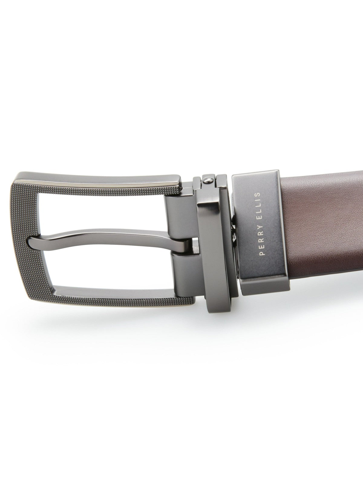 Perry Ellis Cabernet Leather Reversible Belt
