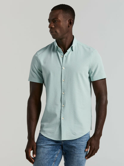Perry Ellis Stretch Seersucker Slim Fit Shirt