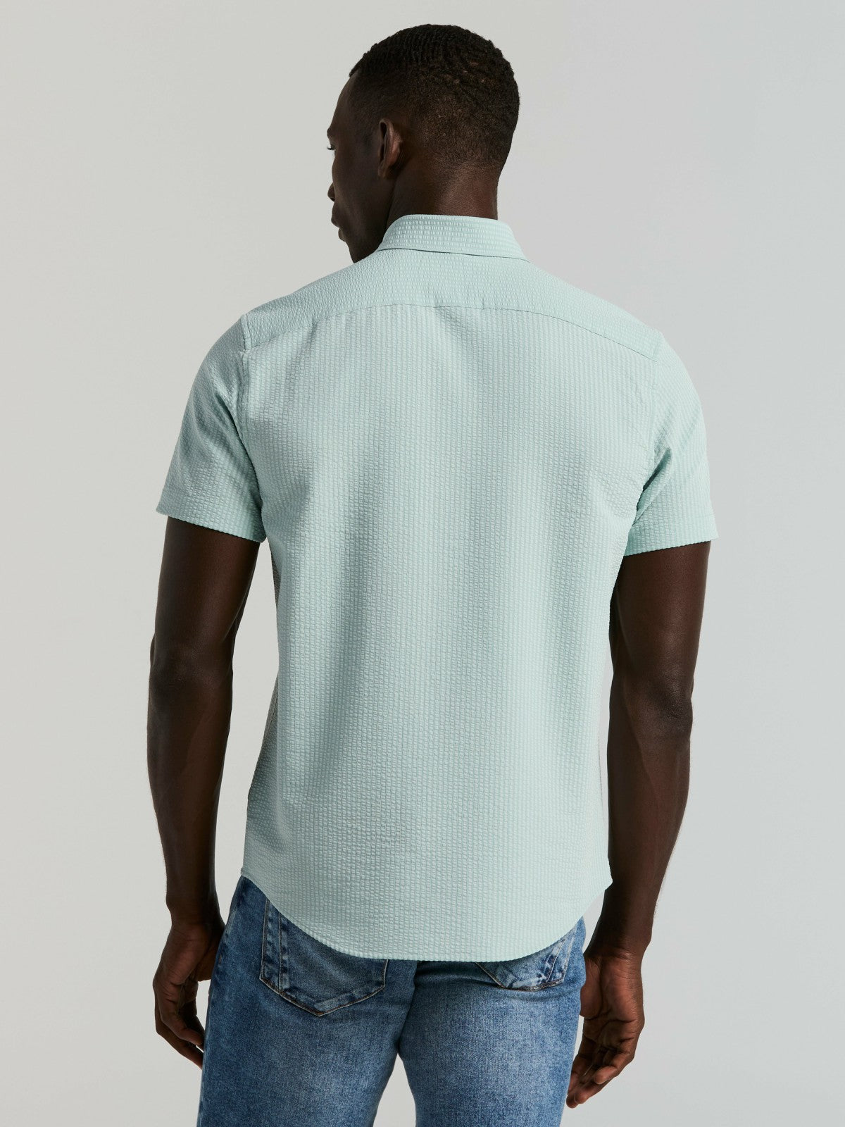 Perry Ellis Stretch Seersucker Slim Fit Shirt