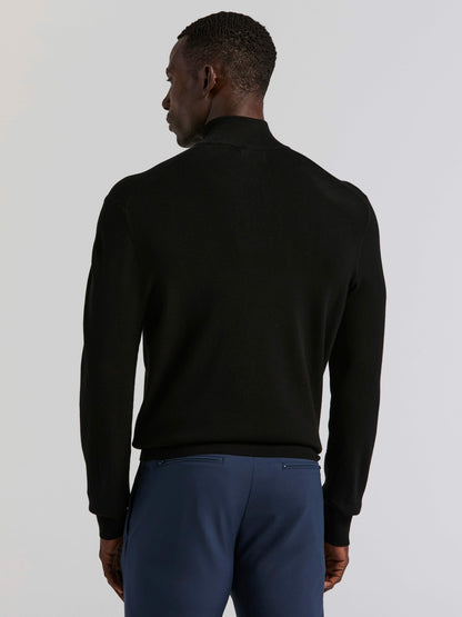 Perry Ellis Tech Knit Quarter Zip Sweater
