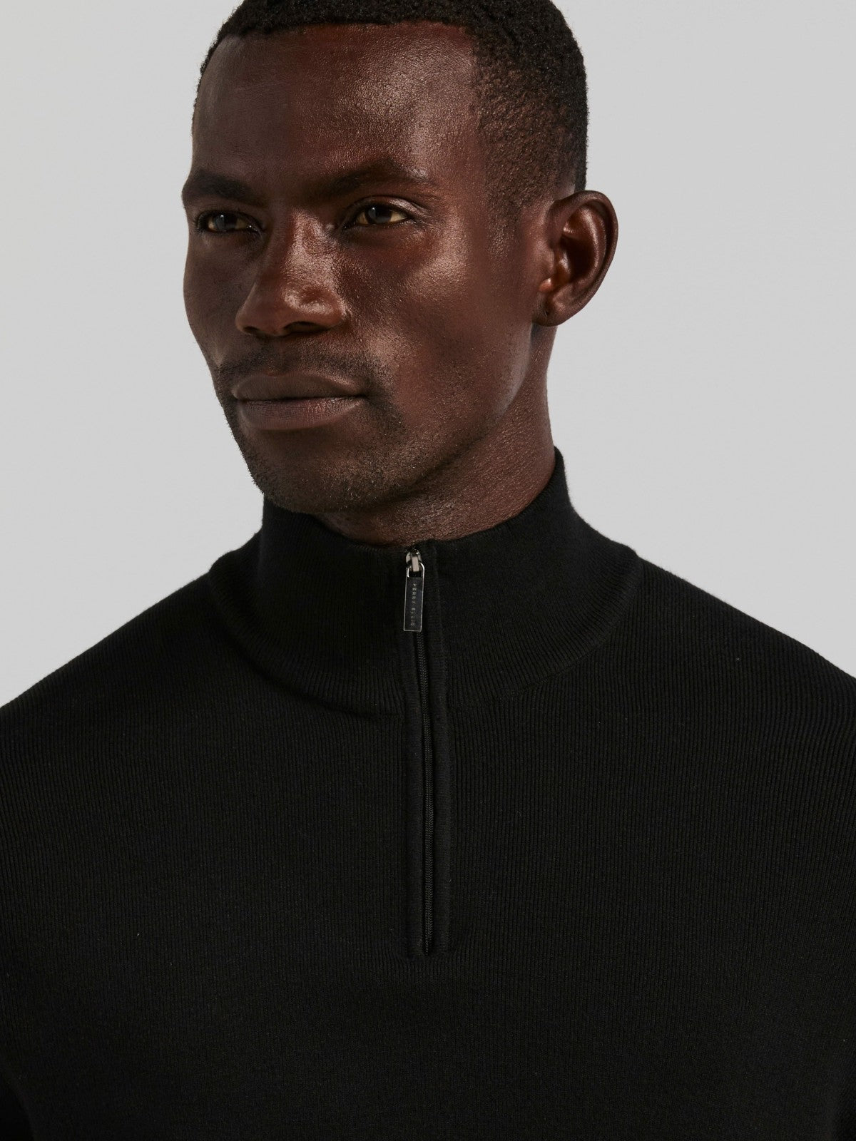 Perry Ellis Tech Knit Quarter Zip Sweater