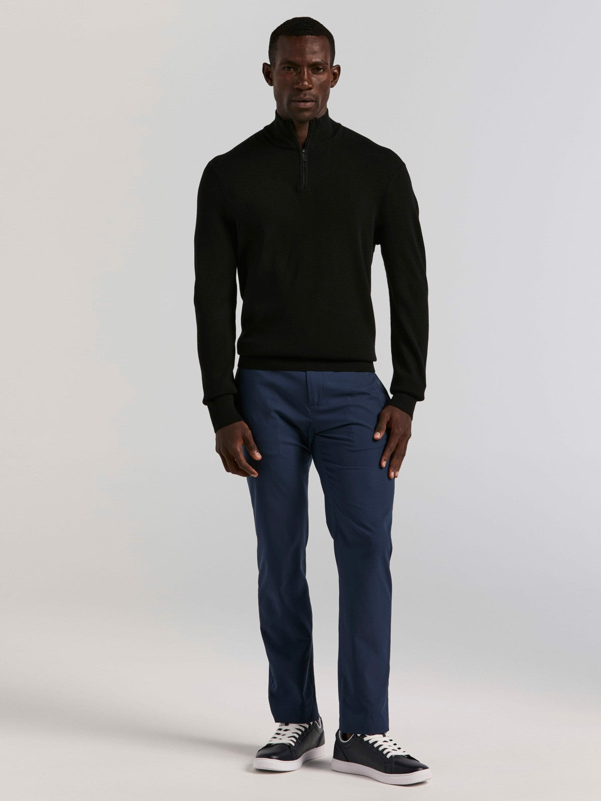 Perry Ellis Tech Knit Quarter Zip Sweater