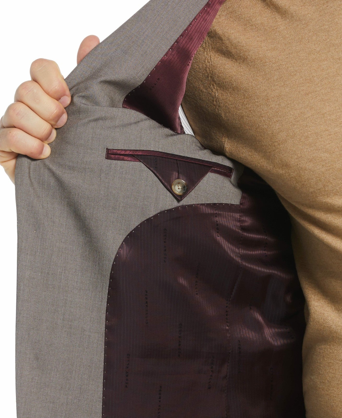 Perry Ellis Skinny Fit Notch Lapel Iridescent Suit Jacket