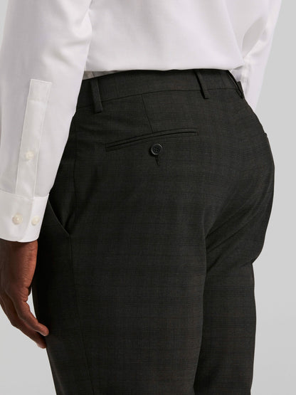 Perry Ellis Skinny Fit Charcoal Plaid Suit Pant