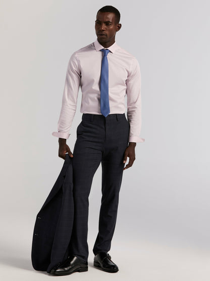 Perry Ellis Skinny Fit Navy Plaid Suit Pant