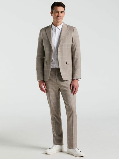 Perry Ellis Skinny Fit Windowpane Pattern Suit Pant