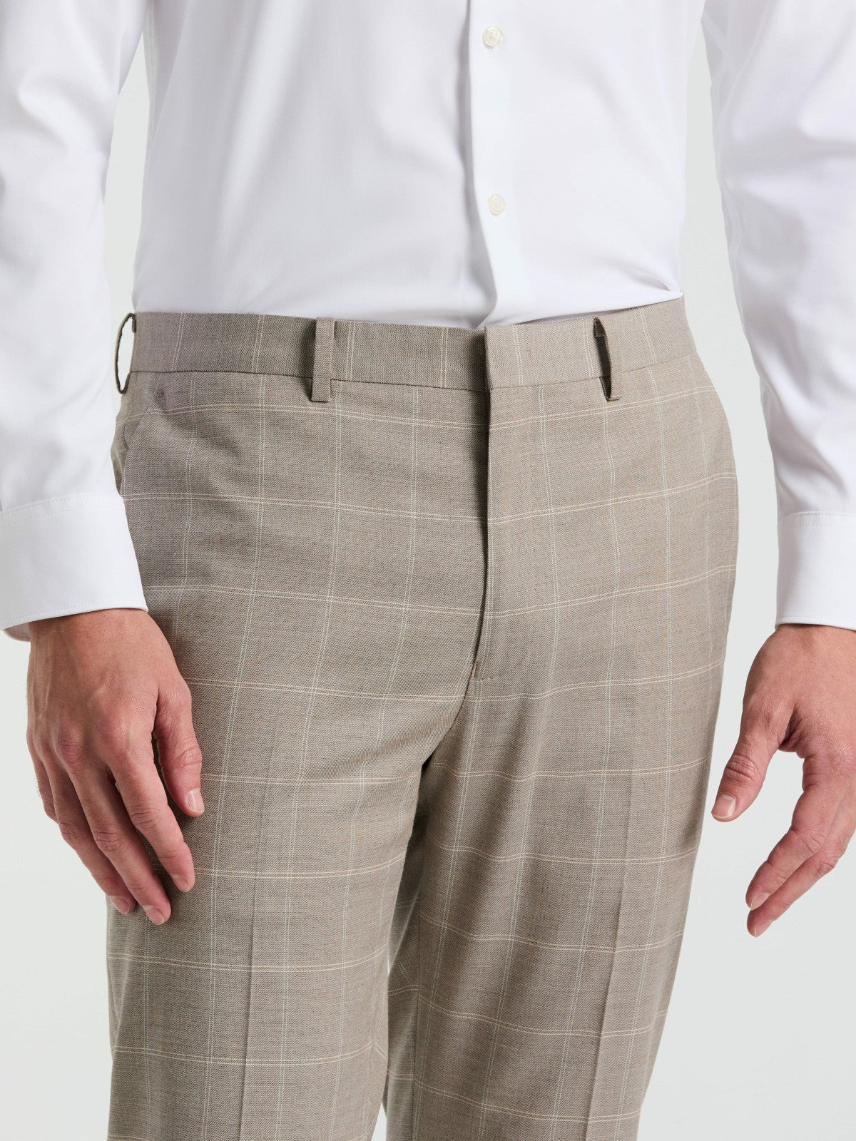 Perry Ellis Skinny Fit Windowpane Pattern Suit Pant