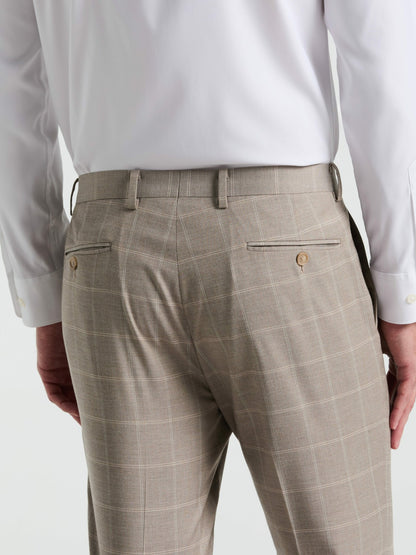 Perry Ellis Skinny Fit Windowpane Pattern Suit Pant
