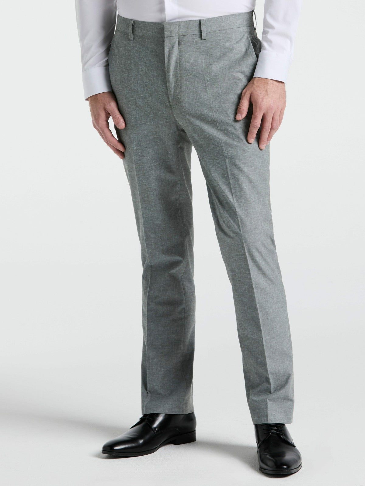 Perry Ellis Slim Fit Solid Linen Blend Pant