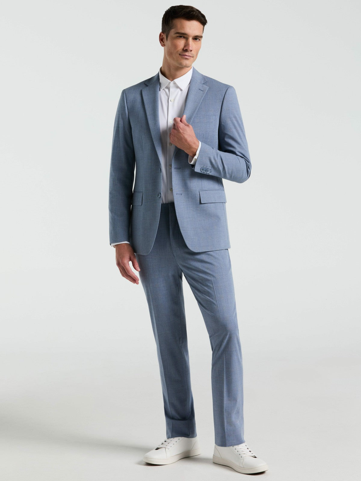 Perry Ellis Slim Fit Plaid Print Suit Pant
