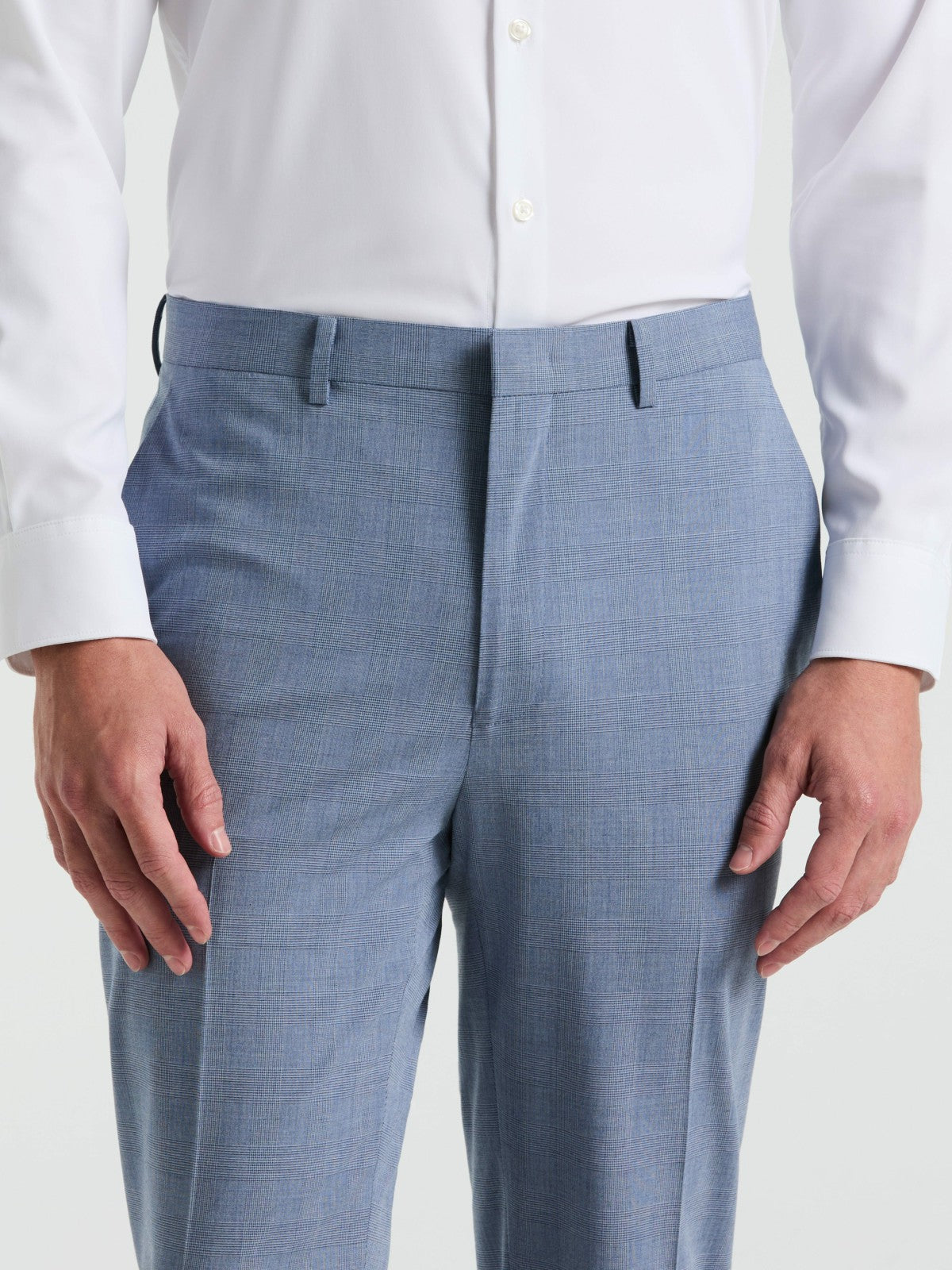 Perry Ellis Slim Fit Plaid Print Suit Pant
