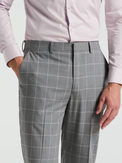 Perry Ellis Slim Fit Windowpane Pattern Suit Pant