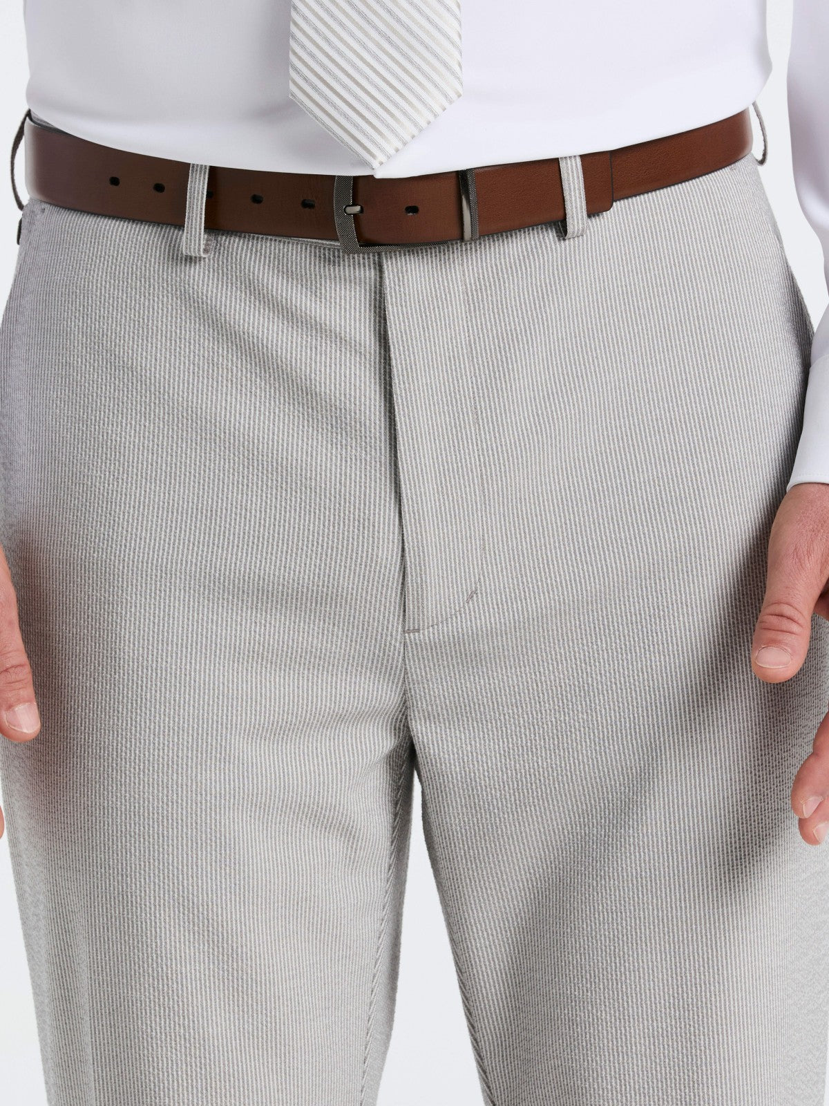 Perry Ellis Slim Fit Seersucker Stripe Suit Pant