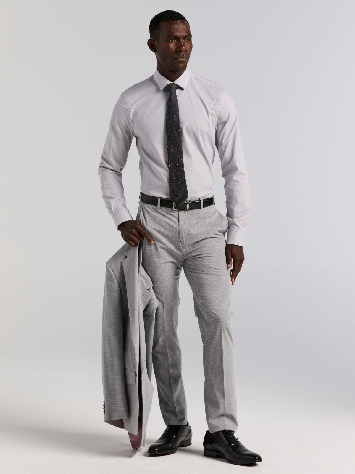 Perry Ellis Slim Fit Mini Grid Pattern Suit Pant