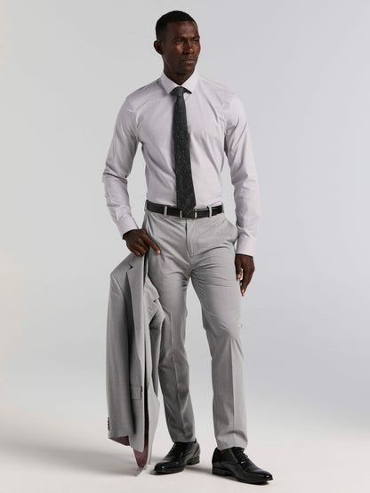 Perry Ellis Slim Fit Mini Grid Pattern Suit Pant