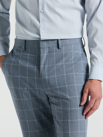 Perry Ellis Slim Fit Windowpane Pattern Suit Pant