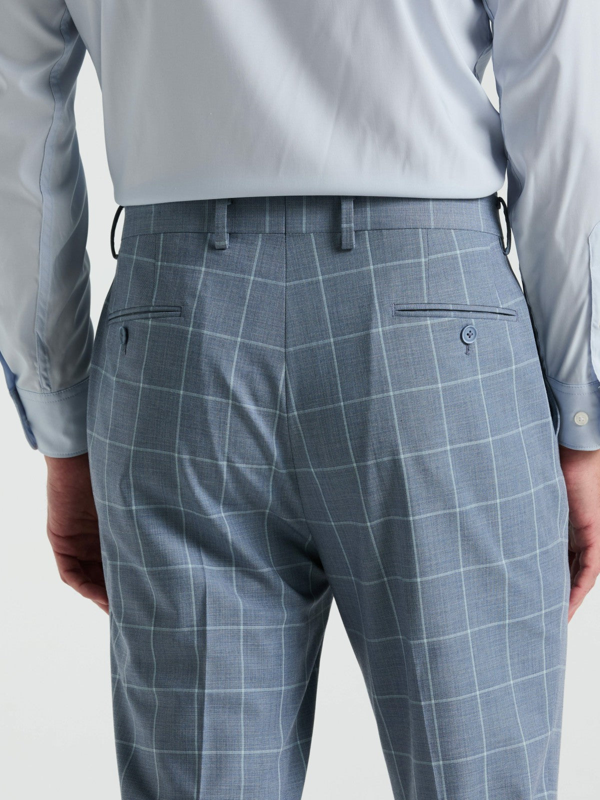 Perry Ellis Slim Fit Windowpane Pattern Suit Pant