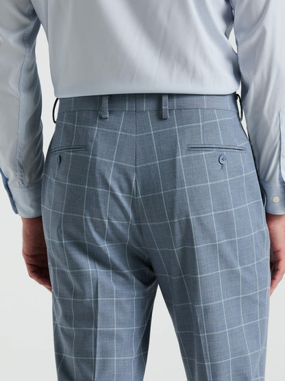 Perry Ellis Slim Fit Windowpane Pattern Suit Pant
