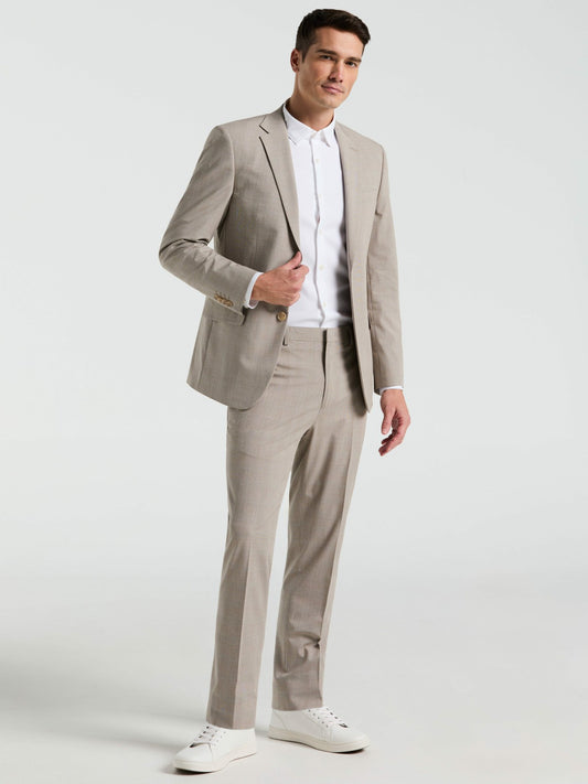 Perry Ellis Slim Fit Plaid Print Suit Pant