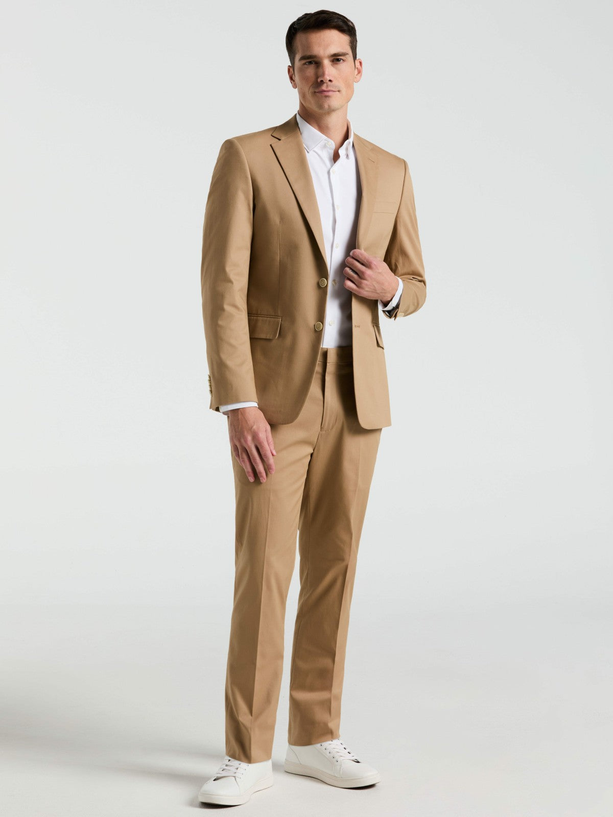 Perry Ellis Slim Fit Solid Cotton Blend Suit Pant