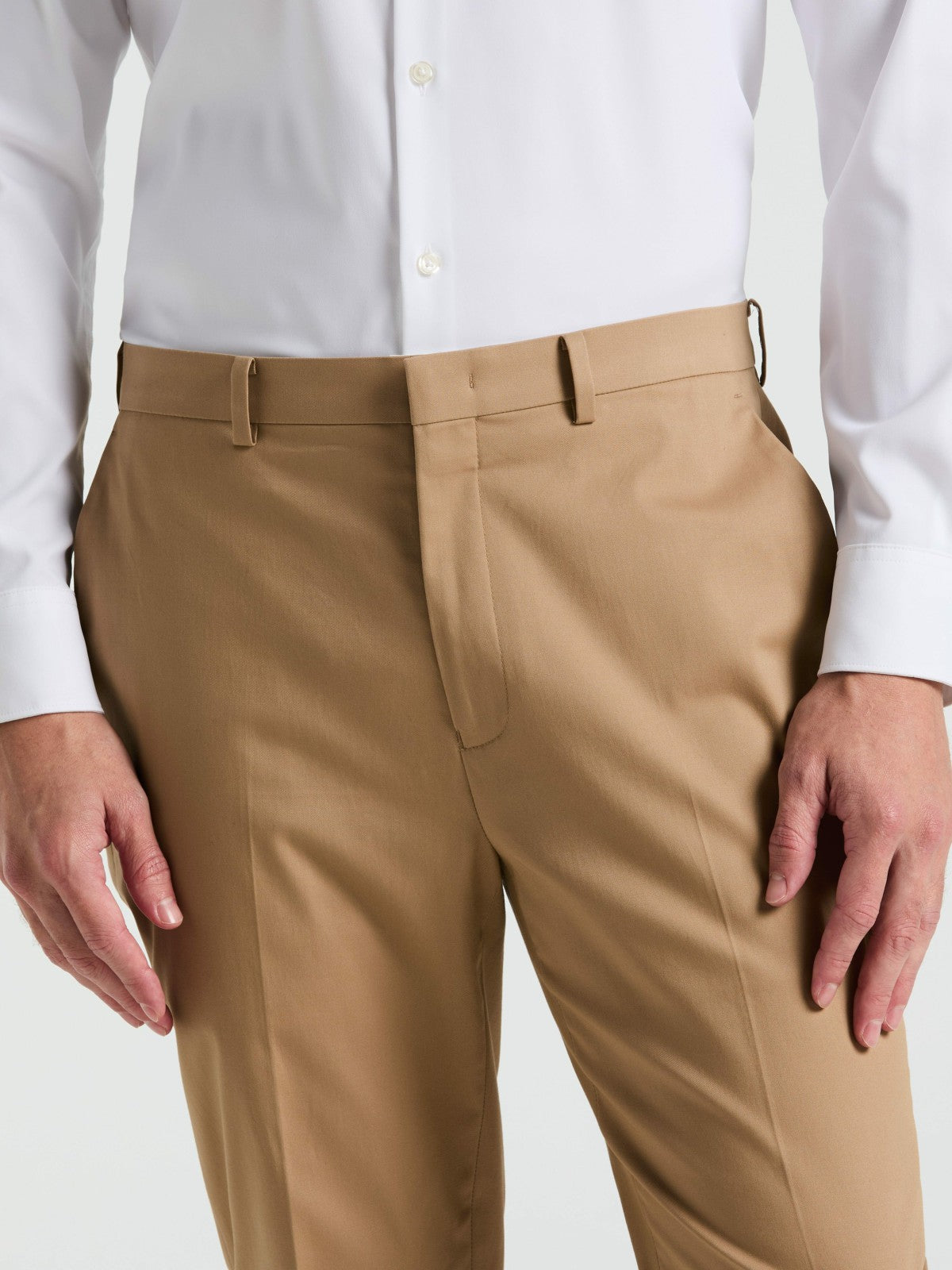 Perry Ellis Slim Fit Solid Cotton Blend Suit Pant