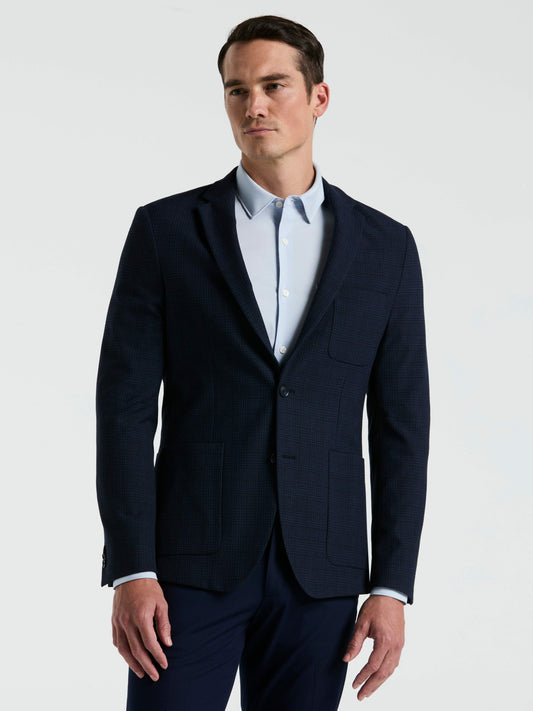Perry Ellis Slim Fit Textured Plaid Sportcoat