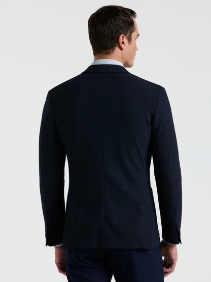 Perry Ellis Slim Fit Textured Plaid Sportcoat