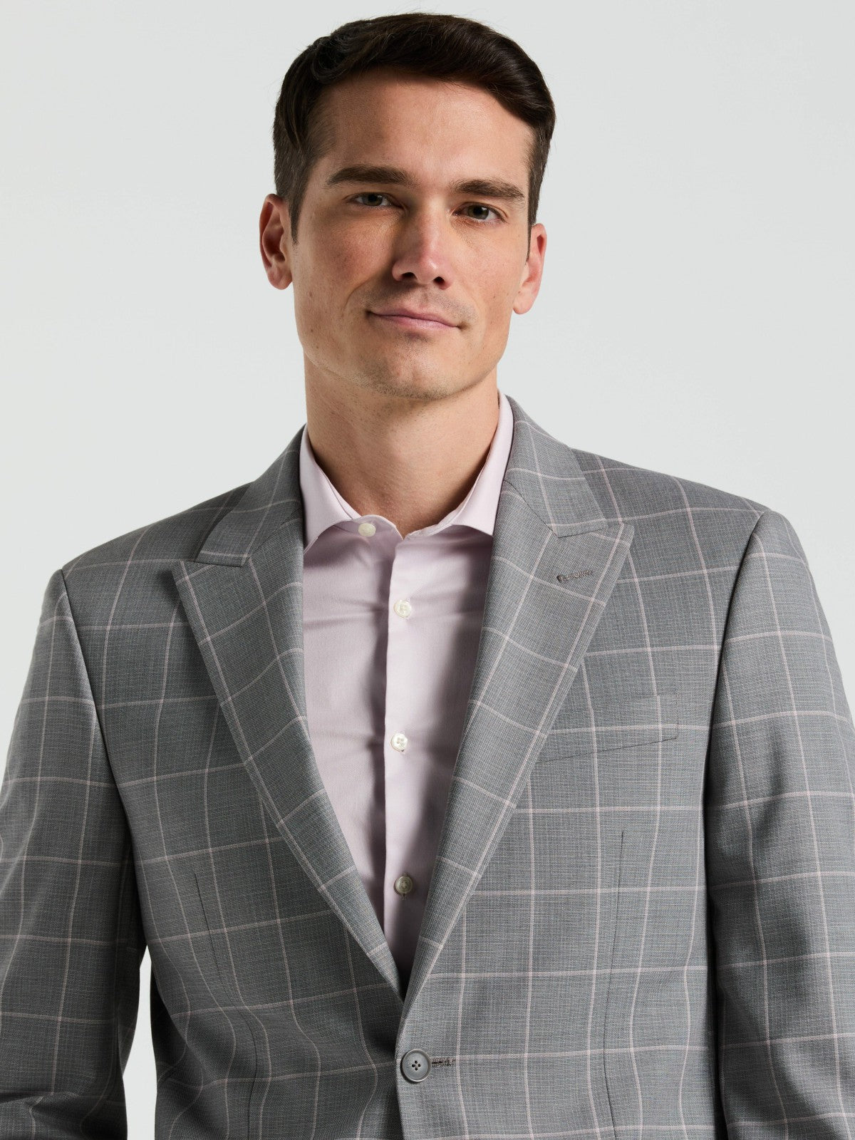 Perry Ellis Slim Fit Windowpane Pattern Suit Jacket