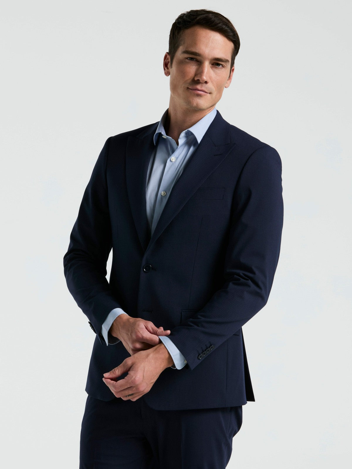 Perry Ellis Slim Fit Pinstripe Suit Jacket