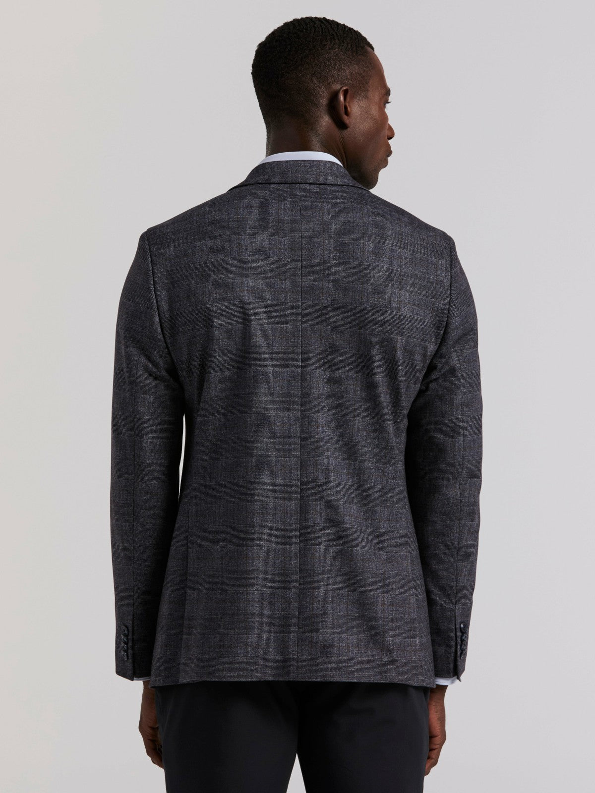 Perry Ellis Plaid Knit Skinny Fit Sport Coat
