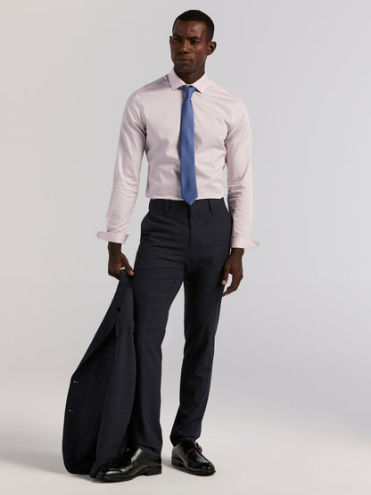 Perry Ellis Skinny Fit Navy Plaid Suit Jacket