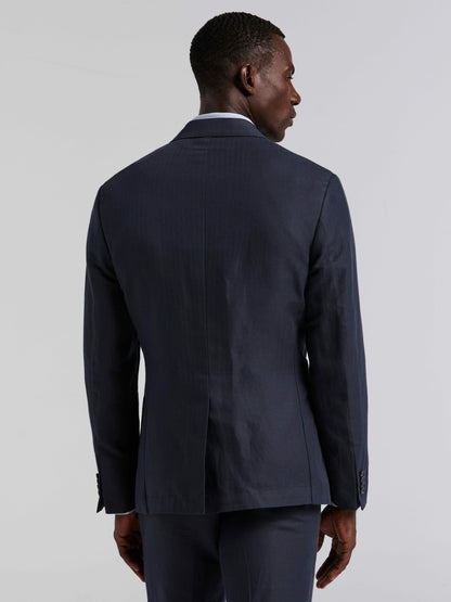 Perry Ellis Linen Blend Herringbone Suit Jacket