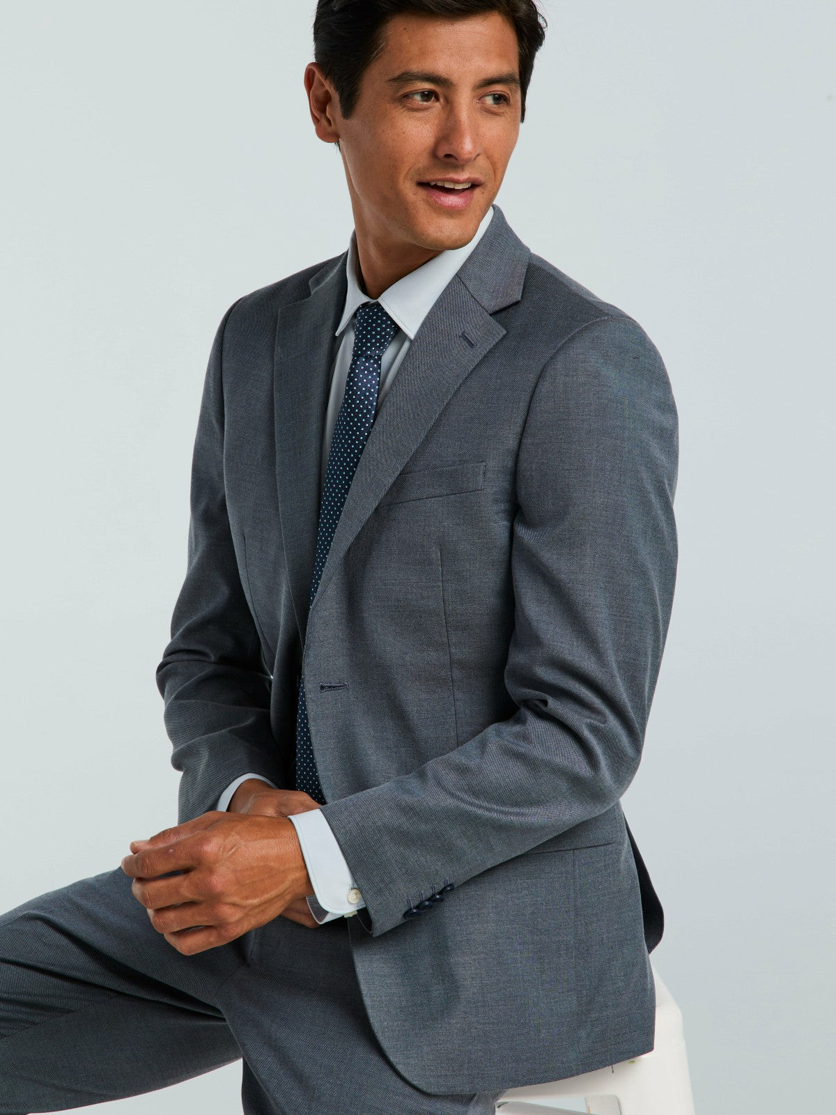 Perry Ellis Skinny Fit Textured Suit Jacket