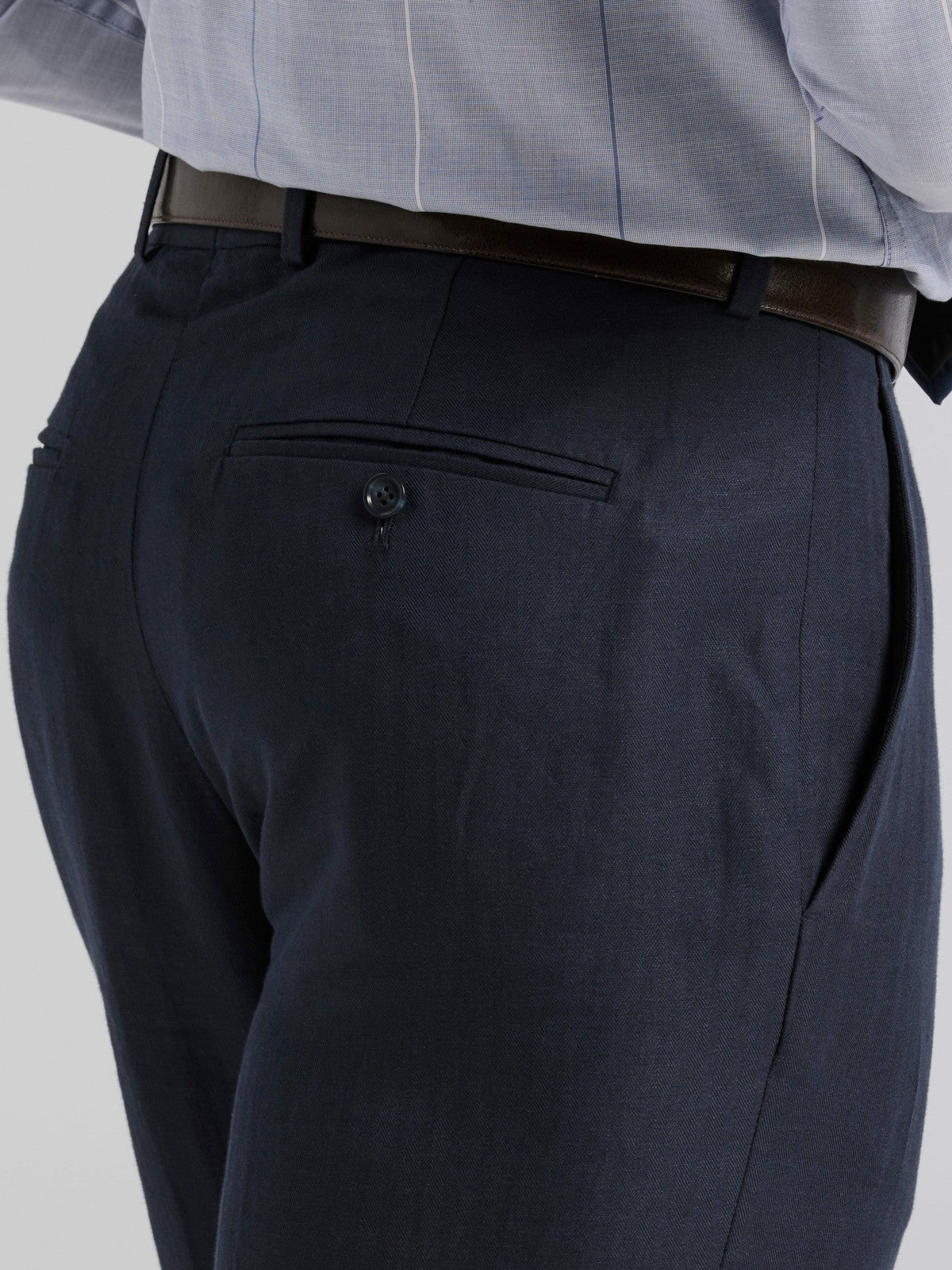 Perry Ellis Linen Blend Herringbone Suit Pant