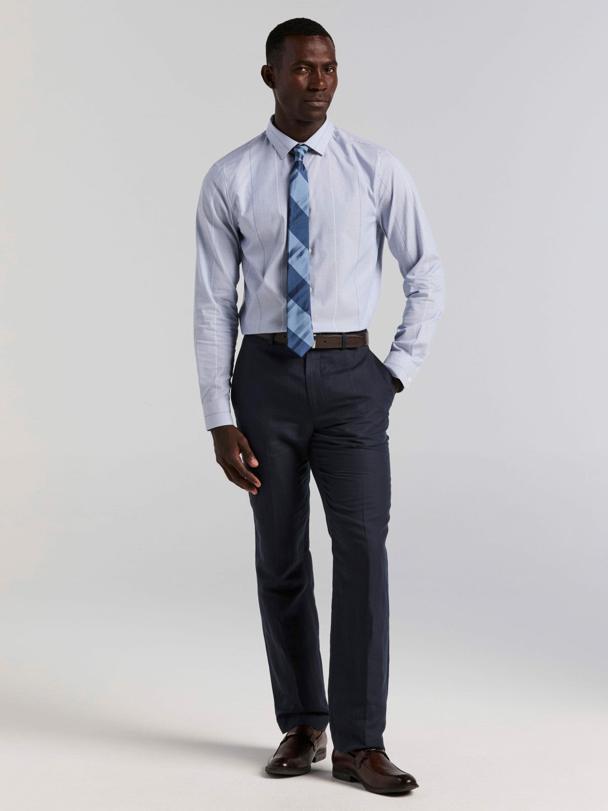 Perry Ellis Linen Blend Herringbone Suit Pant