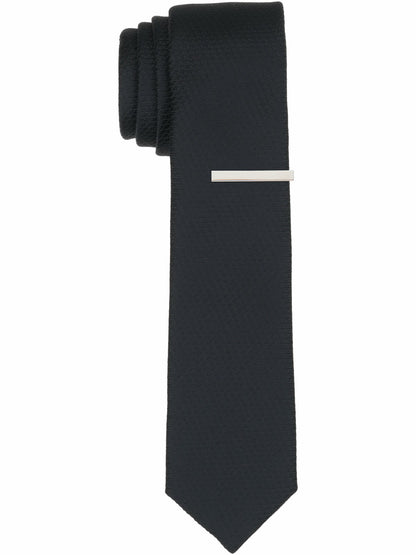 Perry Ellis Solid Plain weave Micro Slim Tie