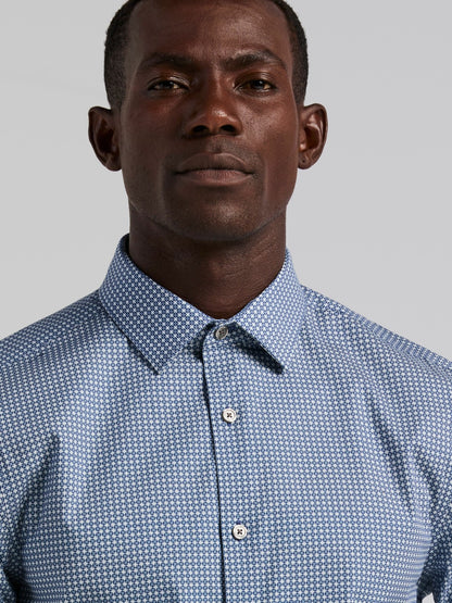 Perry Ellis Tile Geo Print Cotton Shirt