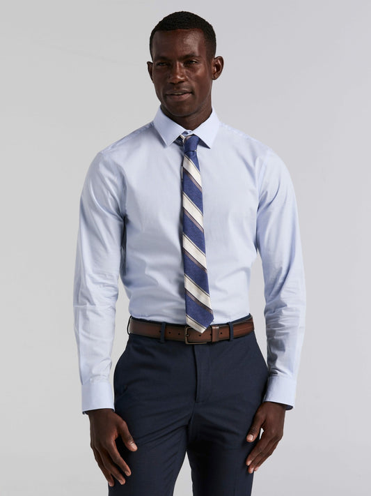 Perry Ellis Mini Check Slim Fit Cotton Shirt