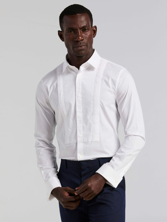 Perry Ellis Slim Fit Tuxedo Dress Shirt