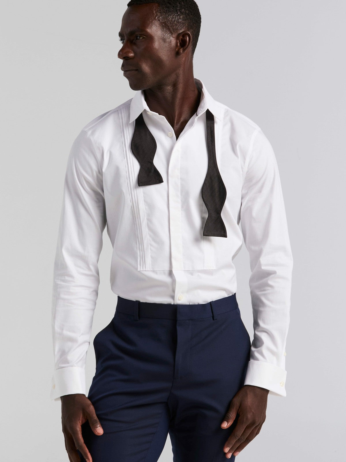 Perry Ellis Slim Fit Tuxedo Dress Shirt