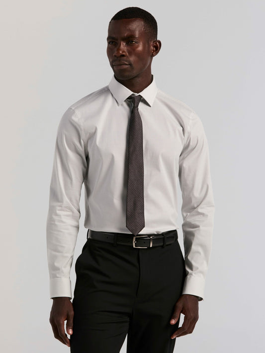 Perry Ellis Slim Fit Dot Print Dress Shirt