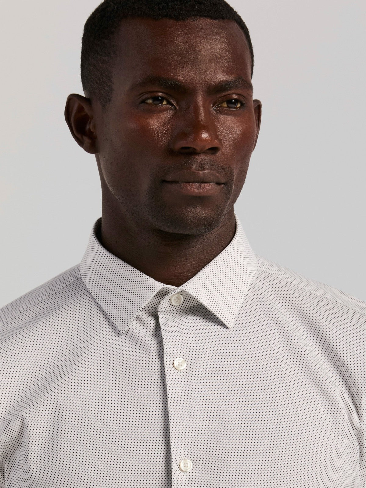 Perry Ellis Slim Fit Dot Print Dress Shirt