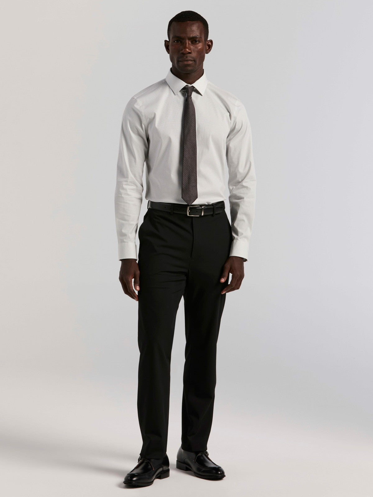 Perry Ellis Slim Fit Dot Print Dress Shirt